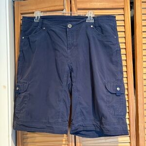 Women’s Kuhl cargo shorts navy blue size 16 Gorpcore outdoors hiking camping